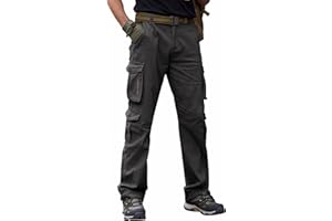 Breampot Herren Cargohose Baumwolle Baggy Chino Hosen Freizeit Outdoorhose Arbeitshose Trouser Pants
