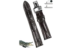 VINACREATIONS Handmade Alligator Belly Watch Band Men Quick Release Premium Hornback Crocodile Replacement Pin Tang Buckle Wristwatch Strap by Vietnamese