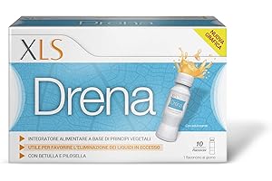 XLS Medical Drena Integratore Alimentare Drenante per Donne, Confezione da 10 Flaconcini, 10 unità, 1