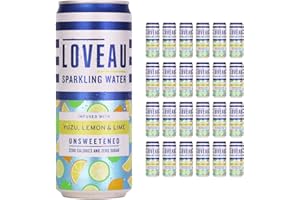 LOVEAU Sparkling Water - Yuzu, Lemon and Lime 24x330ml Pack