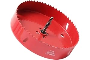 IHOMEPARK Otwornica 155 mm, M42 HSS zestaw wierteł do otwornic bimetalicznych z trzonkiem sześciokątnym i centrującymi wiertłami do metalu, żelaza, aluminium, drewna, suchej zabudowy, tworzywa sztucznego, płyt