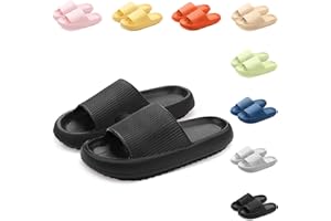 Yuccer Badelatschen Damen Eva Super Weiche Badeschlappen rutschfest Schlappen Damen Wolkenschuhe Dicke Sohle Badesandalen Herren Cozy Slides Slippers Sommer Hausschuhe
