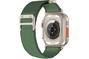 JHTSOLE Pasek do zegarka, nylonowy, alpejska pętla, do zegarka Apple Watch, 38 mm, 40 mm, 41 mm, 42 mm, 44 mm, 45 mm, 49 mm, ultra 2, miękki, sportowy, wymienny, pasek na nadgarstek, do iWatch serii 9, 8, 7,