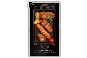 HOBSIR HOB Induction Hob 2 Zone Electric Cooktop 30cm Built-in Domino Hob 3500W Electric Induction Hob with Flexible Zone, Slider Touch Control 220-240V