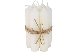 IB Laursen - Stabkerzen Kurze Kerzen - Weiß - Brenndauer: 4,5 Stunden - 6er Set