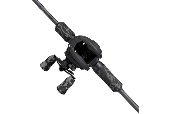 Abu Garcia MAX X Black Ops Canne à pêche au lancer et moulinet, 1.98 m 10-40g, Ensemble pour la pêche en rivière, combos baitcasting pour les pêcheurs en eau douce, Brochet, perche et sandre - Noir