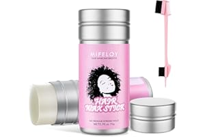 MIFELOY Bâton de cire pour les cheveux des femmes, 2.7 fl.oz, pommade modelant pour de bébé perruques frizz Flyaways , Hair Styling edge crème gel contrôle, brosses à double tranchant peignes
