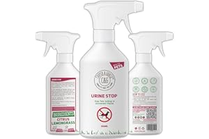 C&G Pets Urine Stop Spray for Dogs & Cats – 500ml Triple Action Formula – Stops Repeat Marking Indoors & Outdoors – Natural Ingredients, Made in UK – Family & Pet Safe, Non-Staining Citrus Repellent