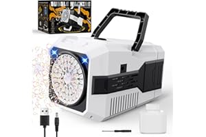 BOMBBLE Machine à Bulles Professionnelle Automatique, 15 000 Bulles/Min, 2 Modes Enfant/Fête, Lumières LED & Rechargeable USB, Portable et Anti-Fuite, Jouet à Bulles pour Cadeau/Anniversaire/Mariage/Extérieur