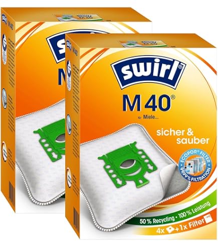 Set 20 Sacchetti Microfibra + 2 Filtri Per Aspirapolvere Miele - Compatibili Con Serie Cat&Dog, HS01, Parkett, FJM, GN E Modelli Swirl/Hoover
