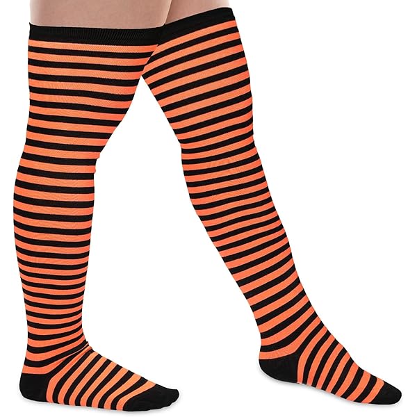 Abodhu Calze Alte Da Donna Sopra Il Ginocchio: A Righe, Lunghe 53 Cm, Morbide E Elastiche, Per Cosplay E Uso Quotidiano - 6
