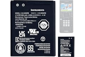 HIGHAKKU Batterie de rechange 3,7L1200SPB compatible avec Texas Instruments AkkuTI-Nspire CX et CX CAS, TI-84 CE, TI-84 Plus CE