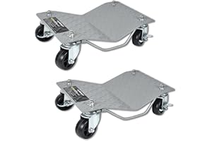 ‎FROADP Froadp 2 Stück Rangierhilfe Rangierroller Rangierheber Rangierwagenheber Schwerer Pulverbeschichteter Stahl Reifenwechsel Wagenheber für Auto PKW LKW Anhänger 500 kg pro Plattform, Silber