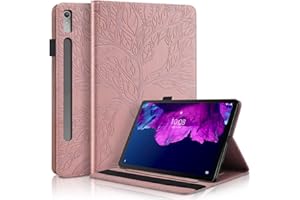 Succtopy Lenovo Tab P11 2nd Gen 11,5 cala 2022 TB350FU/TB350XU PU Leather Cover Tablet Pokrowiec na Ołówek Portfel Tablet Etui Lenovo Tab P11 2. generacji 2022 - Różowe złoto