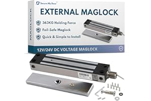 AMALOCKS SecureMyDoor IP67 Weather Resistant External Magnetic Lock | Fail Safe Access Control Maglock | 800lbs Holding Force | Ideal for Outdoor Use | Stainless Steel Housing | Ideal for Door and Gate