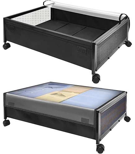Contenitore Sotto Il Letto Con Ruote - 50L, Con Finestra Trasparente E Maniglie