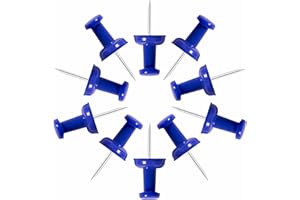 VAPKER Push Pins 120Pcs Solid Blue Thumb Tacks Larger Size Pin Map Tacks Plastic Head with Steel Point for Bulletin Board