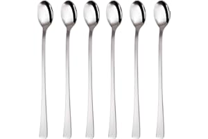 GRÄWE® 6 x Longdrinklöffel 22 cm aus Edelstahl, Serie Würzburg