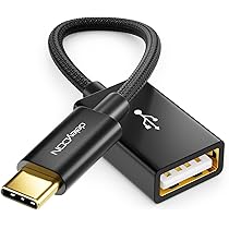 deleyCON 10cm USB‑C naar USB‑A OTG Kabeladapter (1 Stuk) - C‑Stekker naar A‑ Bus - Kabel Compatibel met iPhone 17 Air/16 Pro Max/15 Max, iPad, MacBook Pro/Air, Galaxy S25/S24/S23/S22, PC, Computer