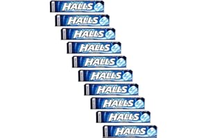 Halls | Caramelle Rinfrescanti Senza Zucchero | Halls Original Caramelle Mentolo Eucalipto - 10 Pezzi (320 Gr)