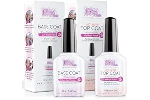 PICS NAILS Podstawa i Top Coat No Wipe Półtrwały lakier do paznokci UV/LED Soak Off - 10 ml - 2 szt. Baza Coat Półtrwałe i Top Coat No Wipe Podstawa i Uszczelniacz do paznokci Polerowane