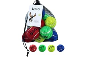 AMA SPORT AMA Tennis Balls for Dog-12 Orange Go Chuck It Balls. Fits Standard Dog Ball Launchers with Carry Bag