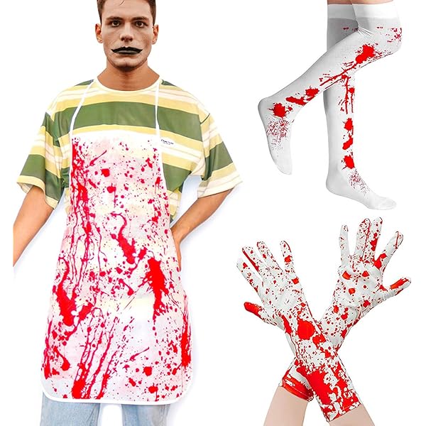 Tabliers Sanglants Halloween - Lot De 2 Pour Déguisements Zombie Et Boucher