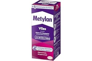 Metylan Pasta per carta da parati in tessuto non tessuto con retro liscio o ruvido, facile da usare, pasta per carta da parati ad alta resa, 1 x 720 g