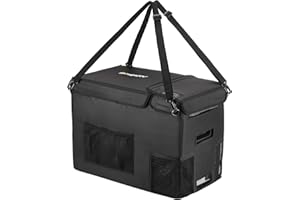 BougeRV CRPRO 30 Housse de Protection, réfrigérateur Portable 12 Volts pour Voiture 600D Sac de Transport Uniquement pour glacière CRPRO 29L (glacière Non Incluse), 60x31x43 CM
