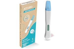 ACCUBIO Test de grossesse numérique Première réponse Test de grossesse précoce, test de fertilité HCG, détection rapide à domicile, précision à plus de 99%, résultat en mots en 5 minutes, 1test