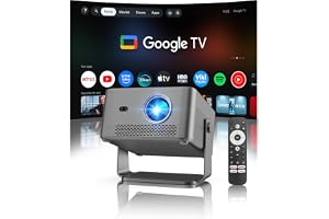 [Google TV & Officiella Appar] Smart Projektor 800 ANSI, Nativ 1080P FHD | Autofokus & Automatisk Korekcia Keystone, WiFi Bluetooth, Głośnik 15W, Obrót 180°, Hemmabio & Utomhus Magcubic HY450GT