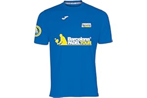 Barcelona Padel Tour | Maglietta Tecnica a Manica Corta | Joma Te Gusta El pádel | per Uomo | Padel Special Stampa | Tocco Morbido e Asciugatura Rapida | Abbigliamento Sportivo