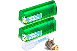 TAKRINK 2P żywa Pułapka na Myszy Wielokrotnego Użytku Wydajna z Bezpiecznym Otworem Powietrznym Dla Dzieci i Zwierząt do Kuchni Ogrodu Domu Poddasza Garażu
