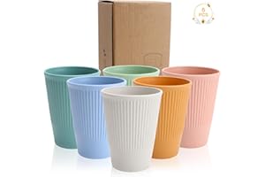 Ruicaifu Bicchieri in Plastica Riutilizzabili, Set da 6, Bicchieri Infrangibili Bicchieri di Cola Lavabili in Lavastoviglie Senza BPA per Adulti e Bambini, 6 Colori