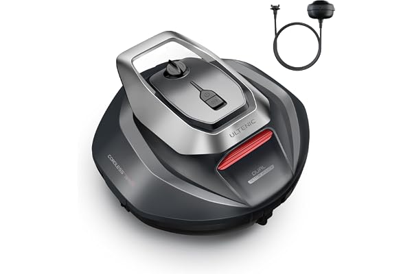 Ultenic Pooleco 10 poolrobot, batteridriven poolrobot med dubbla motorer, 90 min drifttid, 80 m² rengöringsområde, automatisk