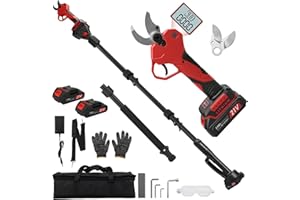 panthem 2 in 1 Akku Astschere Teleskop Elektrische Gartenschere Kompatibel mit Makita 18 V, Maximale Reichweite bis 4.1 m, 45 mm Schnittöffnung, Bürstenlosen Motor mit 2x2000mAh Batterien