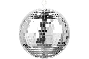 BeamZ Fuzzix Boule à Facettes 20 CM, Disco Ball, DJ Light Effect, Boule Discothèque, Sphère en PVC, Boule Décoration Miroir, Eclairage Argenté, Sphère Club