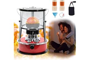 MYDD8 Paraffin Heaters-Kerosene Stove Heater, Kerosene Stove Burner For Indoor Outdoor, Patio, Deck, Home Indoor Emergency Heater With Glass Chimney, 5.3l