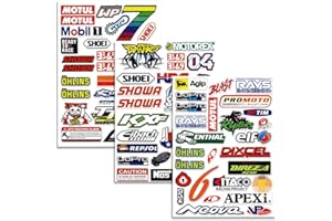 NTRUXZP Pegatinas de Carreras, Adhesivos Para Motos, Vinilo, Skateboard, Coche, Motocross - Impermeables Para Motocicletas y Bicicletas