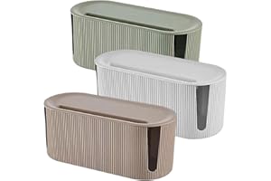PEOSEVI Scatola Per La Gestione Dei Cavi, Scatola Organizer Per Cavi Da Scrivania,Proteggi Cavo Per Prese Elettriche, Scatola Di Immagazzinaggio Per Nascondere Le Prese Multiple(31x13,5x12,5 Cm)
