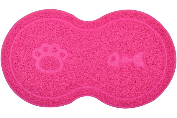 DM Tapis de litière en forme de 8 pour chat 46 x 26 cm