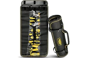 WINHUNT Werkzeugrolle, Werkzeugtasche 25 Taschen Werkzeug Rolltasche 68.5cm x 36cm, für Heimwerker, Elektriker, Tischler, Mechaniker (25 Pockets)