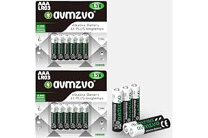 avmzvo Piles AAA, Lot de 12 Pile LR03, 1,5 V, Longue durée, alcalines, puissantes, Peuvent être utilisées pour Les Jouets, Les réveils et Autres appareils électroniques