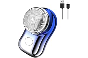 AZONELIFE Tascabile Rasoio, Rasoio Ricaricabile USB, Rasoio Elettrico Portatile Uomo, Mini Rasoio, Pocket Shaver, Electric Razor Shavers, Rasoio da Viaggio per Casa Auto Viaggi, Regali di Vacanza, Blu Sfumato