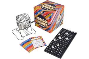 Talking Tables Jeu de Société - Kit de Jeu de Loto Classique - Roue de Bingo Métal, Boules Numérotées, Cartes - Loto Bingo Adultes et Enfants, Jouer en Famille, Apéro Dinatoire,
