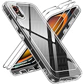 ivoler Anti-Yellow Clear Case for Samsung Galaxy Xcover 7 / Xcover7 with 2 Pieces Tempered Glass, [Military Protection] Prote
