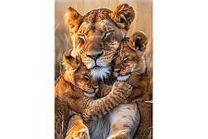 MXJSUA DIY 5D Leones Animales Diamond Painting, Diamond Painting Kit Completo, Manualidades Adultos Diamond Painting Para Decoración De Pared Del Hogar 30x40cm