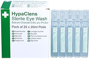 SAFETY FIRST AID GROUP HypaClens Saline Eye Wash Pods, (Pack of 25)
