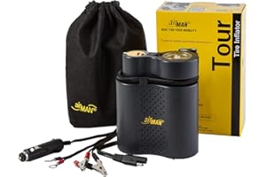 AirMan Tour Aventure Compact Air Compresseur avec SAE, Crocdile Clips, Terminal Bagues et 12v Cigarette Douille Connectivité