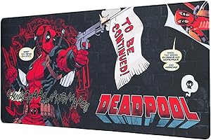 Grupo Erik XXL Mouse Pad - Marvel Deadpool Gifts | Gaming Desk Mat 31.5 x 13.8 inches, Non-Slip Rubber Keyboard & Mouse Mat Large | Gaming Gifts Gamer